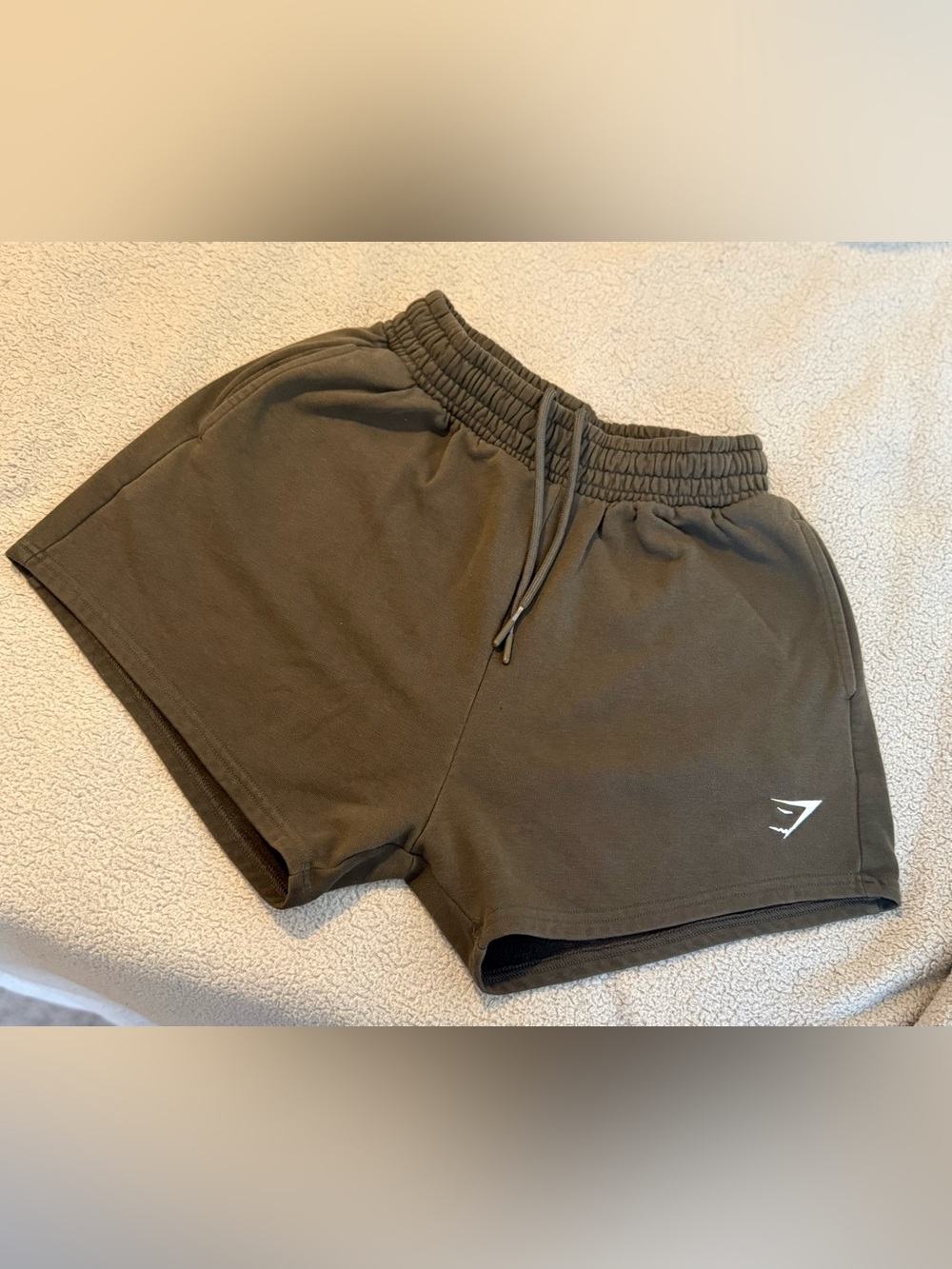 Gymshark Training Fleece Shorts Deep Olive Green XS